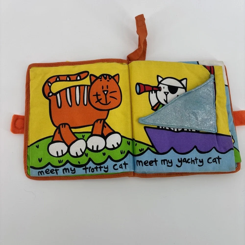 Jellycat Kitten My Cat Book Fabric Sensory Soft Crinkle Baby Animals Educational